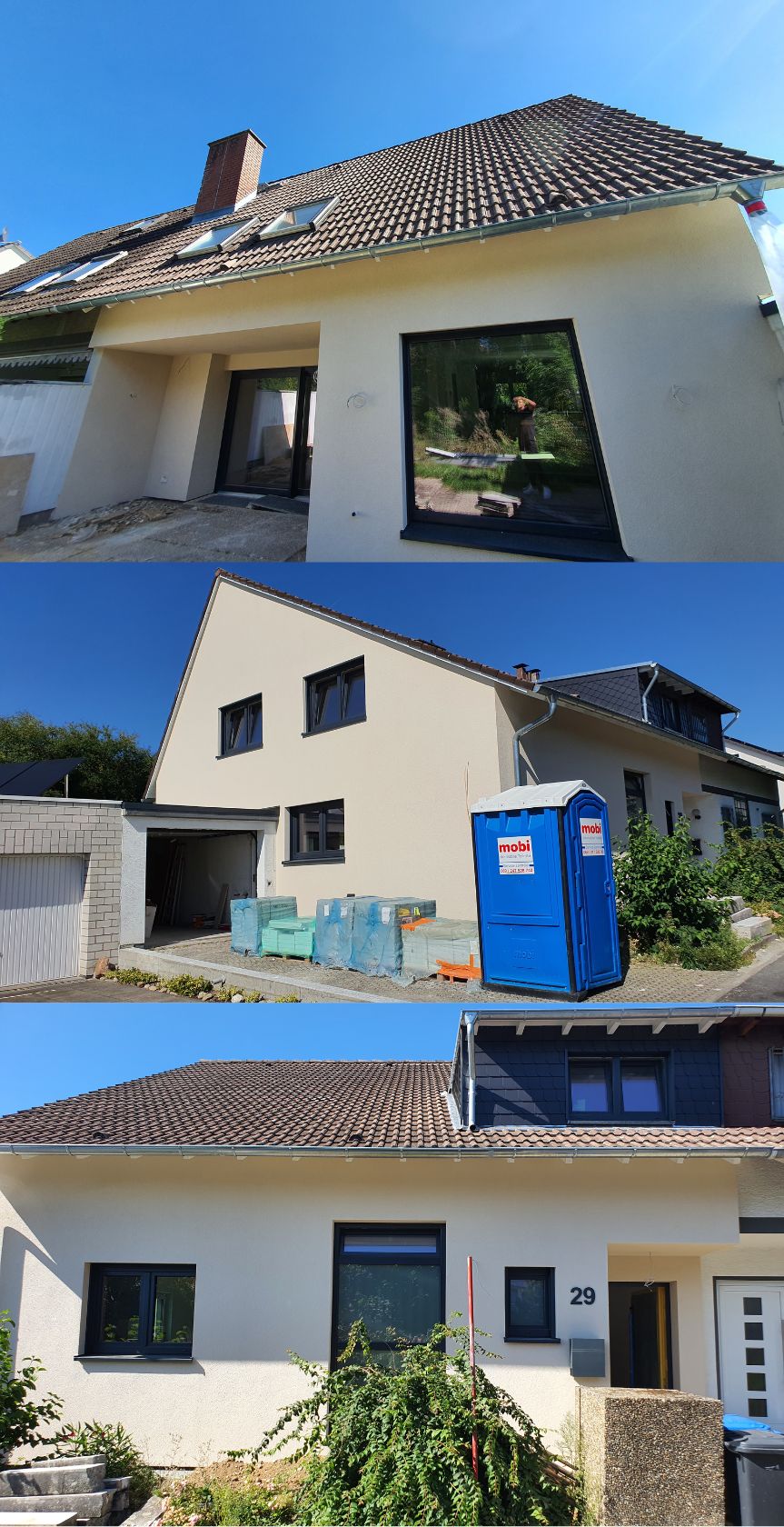 Kernsanierung Einfamilienhaus in Eschborn — vorher und nachher